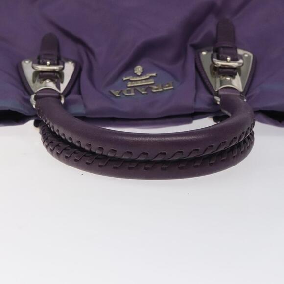PRADA Hand Bag Nylon Purple Silver - Picture 7 of 12